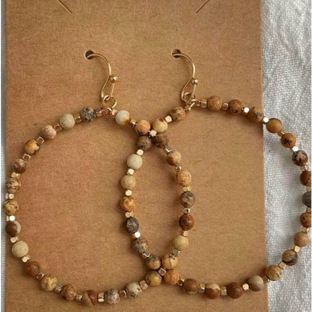 Beaded hoop earrings